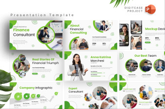 Fresh Finance Consultant PowerPoint Template